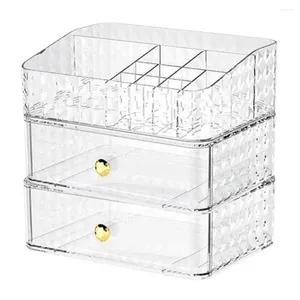 Opbergdozen bureau organizer capaciteit make -up stapelbare doos met stofdichte laden stijlvolle sundries container case