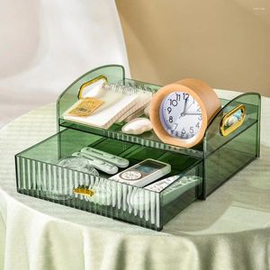 Opslagboxen Desktop cosmetische doos met lade transparante tweedelige lippenstiftlotion nagellak Organisator make-upweergave Case