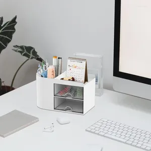 Boîtes de rangement de bureau, organisateur de cosmétiques, tasse de stylo Durable, Organization à domicile pour ciseaux, papier à notes, fournitures de chambre à coucher