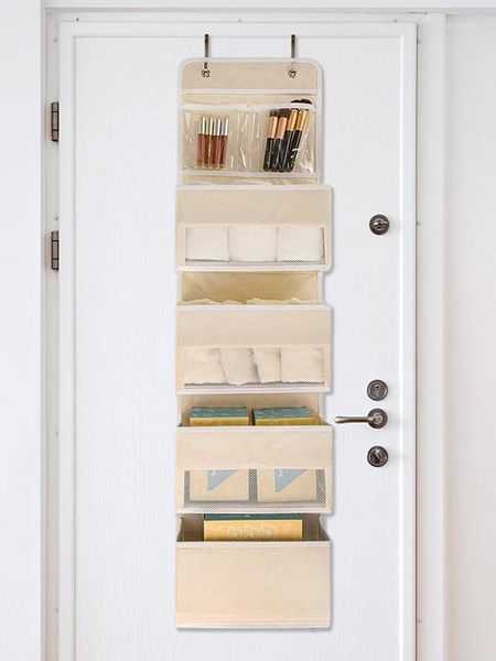 Boîtes de rangement organisateur de porte à suspendre sur le tissu Non tissé résistant à l'usure fournitures d'organisation de la maison pour les couches