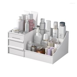 Boîtes de rangement de type tiroir, boîte à cosmétiques, finition de dortoir, soins de la peau, coiffeuse de bureau, masque, rouge à lèvres, étagère en plastique blanc