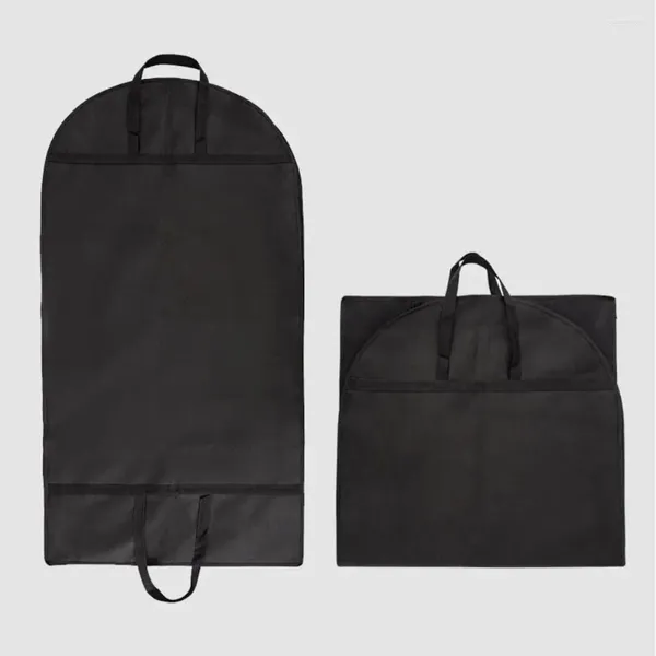 Boîtes de rangement, sac pour robe, sacs à vêtements de voyage avec poches, housse anti-poussière en tissu Non tissé robuste pour vêtements suspendus