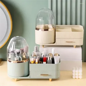 Opbergboxen Krandtafel Organisator Dust proof Modieuze duurzame cosmetica met hoge capaciteit met deksel Desktop Elegant