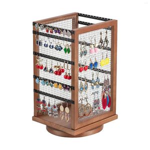 Opbergdozen oorbelhouder Organisator 120 paar roterende carrousel display Stand voor het verkopen van praktisch en goed materiaalrek