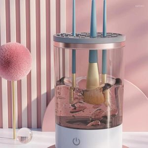 Boîtes de rangement, nettoyeur de pinceaux de maquillage électrique, sèche-cosmétiques, Machine automatique à Rotation USB, outils de brosses de maquillage