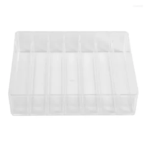 Boîtes de rangement organisateur de Palette de fard à paupières-support organisateur acrylique de maquillage divisé en 7 sections pour cosmétiques de vanité