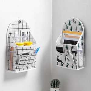 Boîtes de rangement en tissu, sac suspendu, dortoir d'étudiant, mur de cuisine, étagère arrière de porte, petit tissu