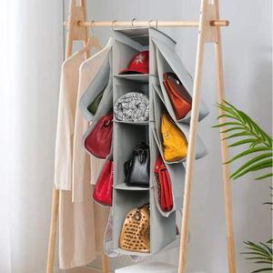 Opbergdozen hangen garderobe organizer tas handtas kast draagtas houder met 4 planken thuisorganisatie en