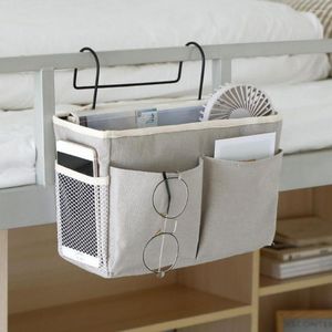 Boîtes de rangement à tige suspendue, organisateur de placard, Solutions de chevet peu encombrantes, sacs durables pour la maison, dortoir, Organization de la chambre à coucher