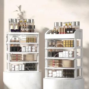 Boîtes de rangement support Transparent organisateur maquillage conteneur boîte rouge à lèvres brosse couche cosmétique tiroir bijoux 4