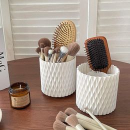 Opslagboxen Home Roteerbare make -up borstel bakpartitie Desktoppartitie vrouw gereedschap badkamer organiseren accessoires