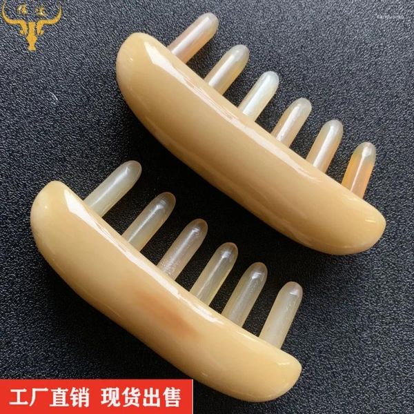 Boîtes de rangement corne six dents massage peigne têtes de mouton mouton nail acupuncture usine en gros
