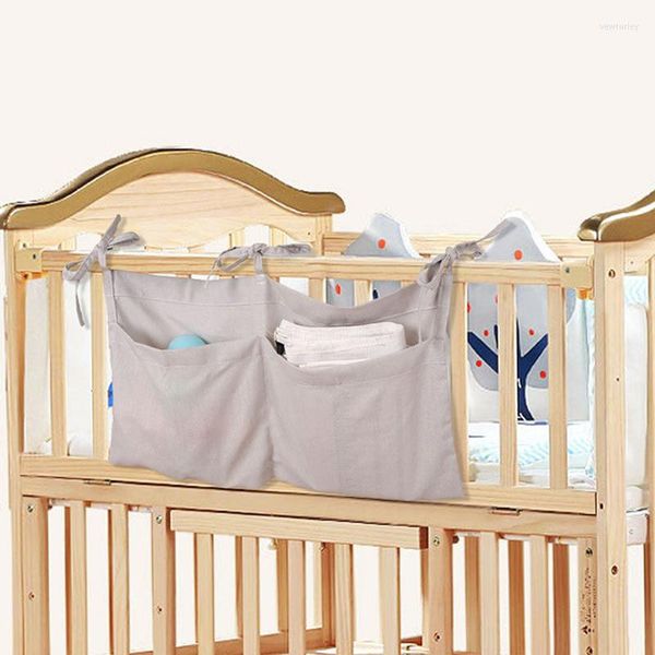 Boîtes de rangement Sac multifonction pour bébé Born Baby Crib Hanging Diaper Organizer Toy Pocket Literie Set