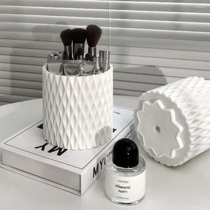 Opbergdozen Ins Roterende make-up borstel beker houder doos Organizer multifunctioneel desktop wenkbrauwpotlood