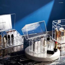 Boîtes de rangement, présentoir de bijoux, support de la boîte, maquillage cosmétique, support Transparent en plastique, organisateur de rouge à lèvres trapézoïdal