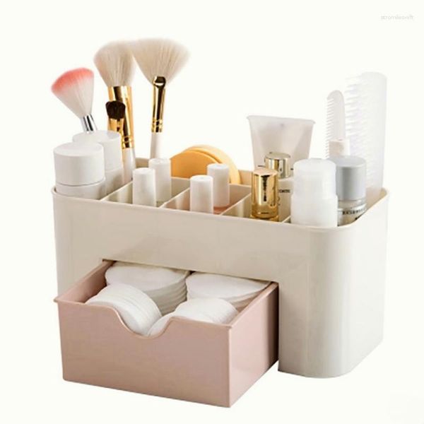 Boîtes de rangement bijoux organisateur masque compartiment tiroir brosse bureau cosmétique boîte maquillage rouge à lèvres étui nordique