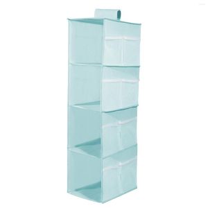 Boîtes de rangement grande capacité vêtements lavable suspendus organisateur de placard avec poches latérales garde-robe 4 étagères maison étagères pliables