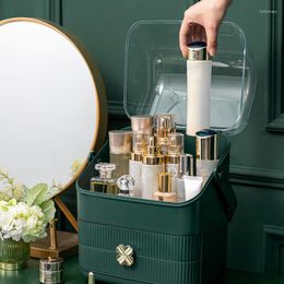 Boîtes de rangement grande capacité boîte cosmétique étanche à la poussière salle de bain bureau beauté maquillage organisateur soins de la peau tiroir