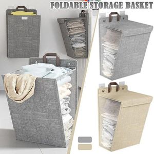 Cajas de almacenamiento de gran capacidad, cesta colgante para la colada, cesta plegable para ahorro de espacio, bolsa impermeable para muñecas, para baño y dormitorio
