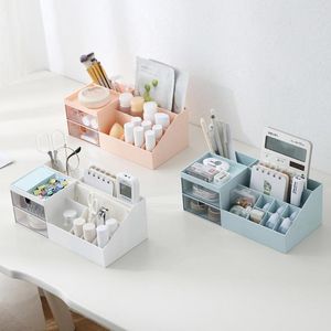 Opbergdozen grote make -up organisator cosmetische doos Desktop sieraden nagellaklade container wit
