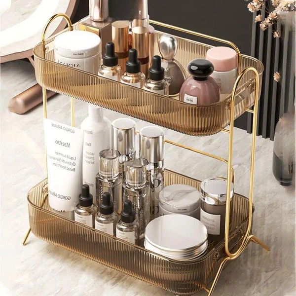 Boîtes de rangement Organisateur de grande capacité pour les cosmétiques Installation Box Dresseur Luxur Luxury Masque Skin Care Care Rack Stable