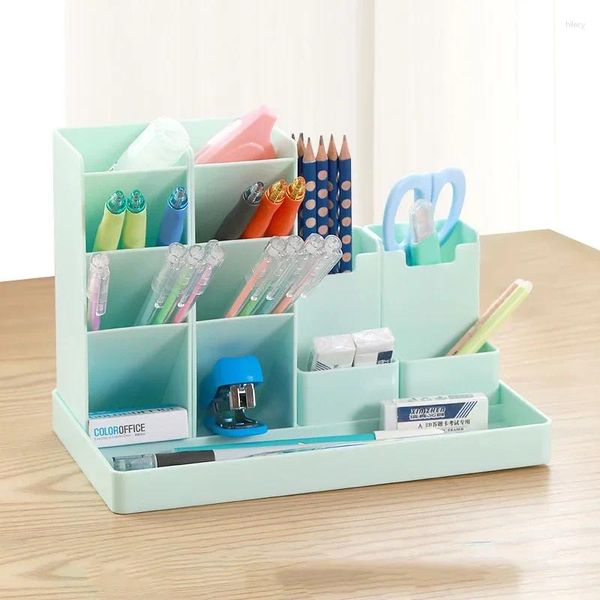 Cajas de almacenamiento Soporte de pluma de gran capacidad Accesorios de escritorio lindo Caja de lápices Organizador de escritorio Stands Stationery