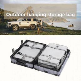 Boîtes de rangement de grande capacité de voyage de voyage dans les bagages suspendus organisateurs de vêtements portables respirables étagères à crochets Cube d'emballage pliable