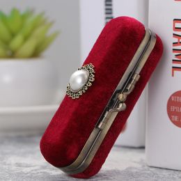 Opbergdozen lippenstifthouder behuizing Organisator Lip Box Purse Gloss Mirror Makeup Vintage sieraden Travel Carry verpakking Pocket
