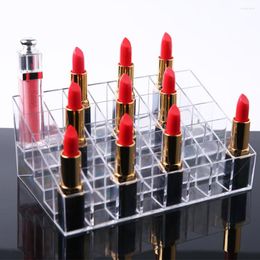 Opslagboxen Lipstick Organisator Lip Gloss Holder Display Stand Case Box Acryl Make -up Clear Tower Tubes Sieraden