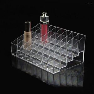 Opslagboxen Lipstick Organisator Lip Gloss Holder Display Stand Case Box Acryl Make -up Cleartower CosmeticStubes Sieraden