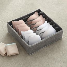 Boîtes de rangement Luluhut boîte à sous-vêtements lavable pliable 7 16 24 grilles soutiens-gorge chaussettes tiroir organisateur multi-fonction Home330L