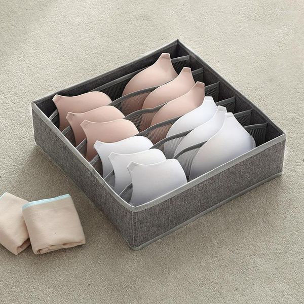 Cajas de almacenamiento Luluhut, caja de ropa interior lavable, plegable, 7, 16, 24 rejillas, sujetadores, calcetines, cajón, organizador multifunción Home330L