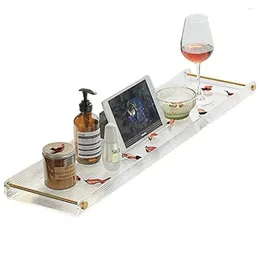 Boîtes de rangement baignoire de luxe plateau caddy organisateur de salle de bain baignoire lit table de bain accessoires de douche nuptiale cadeau acrylique