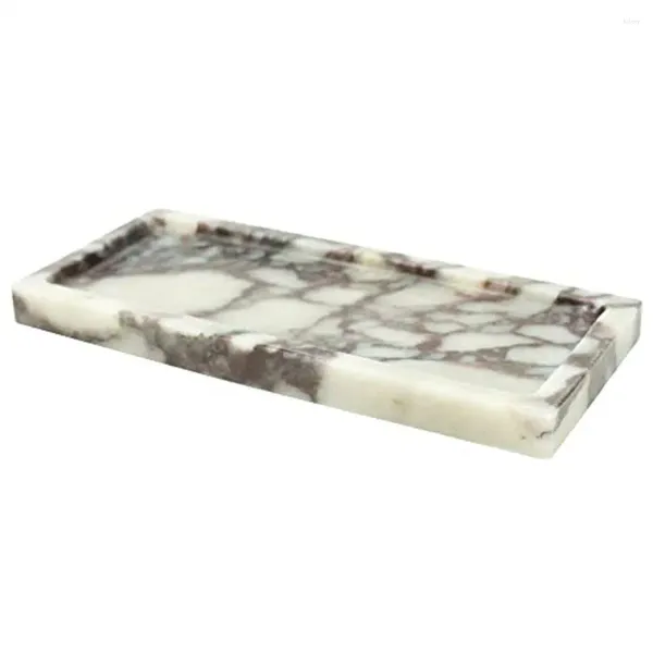 Cajas de almacenamiento Marble natural de mármol pequeño Organizador de toallas manuales Mape de maquillaje Soporte de baño Resistencia a la resistencia a prueba de aceite a prueba de aceite