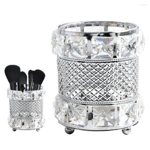 Opbergdozen vormen gereedschap Rack Penhouder Ornamenten Crystal Cosmetische make-up borstelbox Tabel Organisator Nagelaar