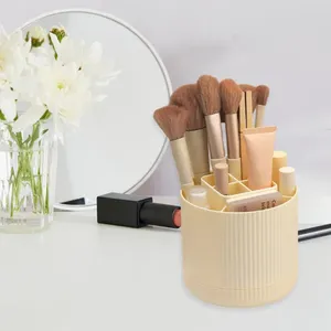 Boîtes de rangement, boîte de maquillage, porte-stylo de bureau rotatif à 360 degrés, organisateur de cosmétiques pour pinceaux, rouge à lèvres, papeterie, commode