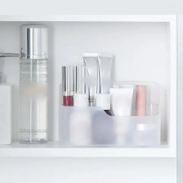 Boîtes de rangement Boîte de maquillage élégant Sauveau d'espace conception multifonctionnelle élégante et élégante rack de salle de bain organisé réel