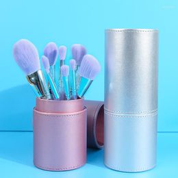 Boîtes de rangement maquillage brosse baril Portable beauté cylindre Pu joint anti-poussière et anti-cendres voyage aussi