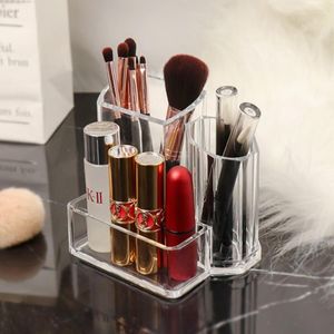 Opbergdozen make -up borstelbox lipstick organizer transparant acryl cosmetica sieraden kantoorbenodigdheden zakelijk plastic