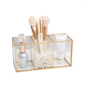 Opbergboxen make -up borstelbox transparante cosmetica borstels houders schattige pen en potloodhouder voor bureau