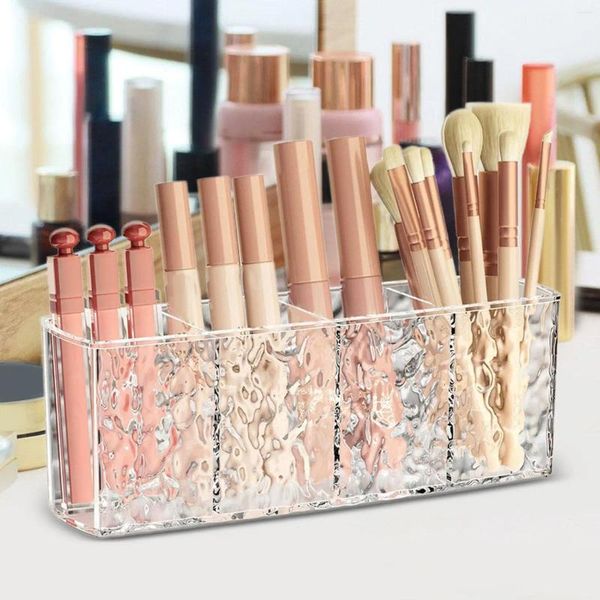 Boîtes de rangement Makeup Brush Organizer Desk Clear pour le comptoir de salle de bain de bureau.