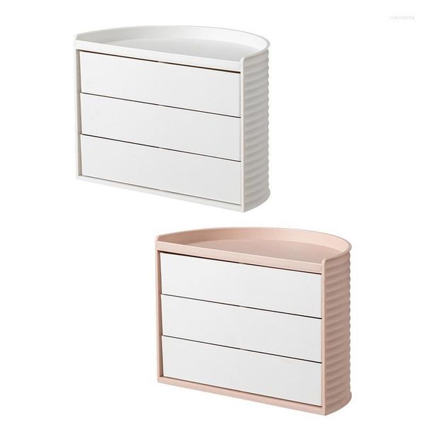 Boîtes de rangement organisateur de bureau de maquillage étagère de support de cosmétique de comptoir de salle de bain rotative à 360 degrés