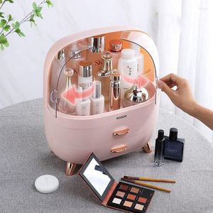 Opbergdozen Make -uplade Organisator Large capaciteit badkamer cosmetische doos sieraden lippenstiften huidverzorging bureaublad sundries