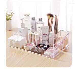 Boîtes de rangement Organisateur de maquillage Boîte de bureau Cosmetic Plastic Bureau Salle de bain
