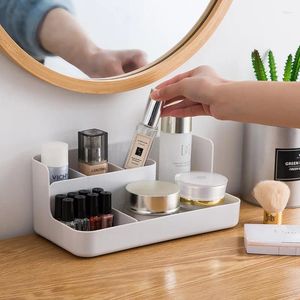 Opbergdozen Make -up Organisator Plastic Organiseren Dekseltafel Reinigingskamerdoniete Borstel Skincare Lipstick Organisatie