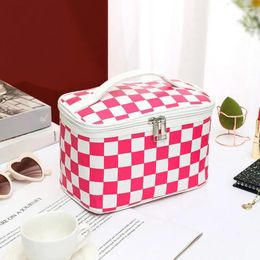 Boîtes de rangement Makeup Organizer Set Cécher Print Sacs cosmétiques avec une capacité de fermeture à glissière Sachets portables pour un voyage de voyage