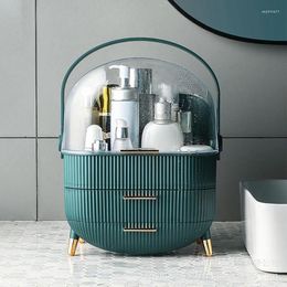 Boîtes de rangement organisateur de maquillage étanche à la poussière boîte à cosmétiques tiroir vitrines pour salle de bain et chambre à coucher vanité