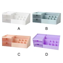 Organizador de maquillaje de cajas de almacenamiento con cajones de cajones de escritorio múltiples portadoras de loción de escritorio para el dormitorio del hogar