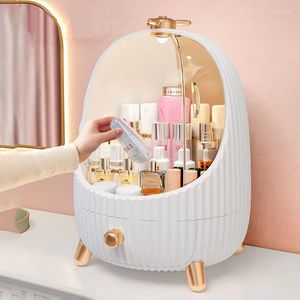 Opbergdozen Make -up organisator met LED -lichten Lade Organisatoren voor Cosmetics Box Skincare Waterdichte badkamer Desktop Grote capaciteit