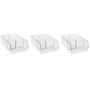 Cajas de almacenamiento Organizador de maquillaje Rackbins Refrigerador de contenedores acrílicos Caseclear Soporte de tocador Bandeja para el refrigerador Joya de joyas de joyas